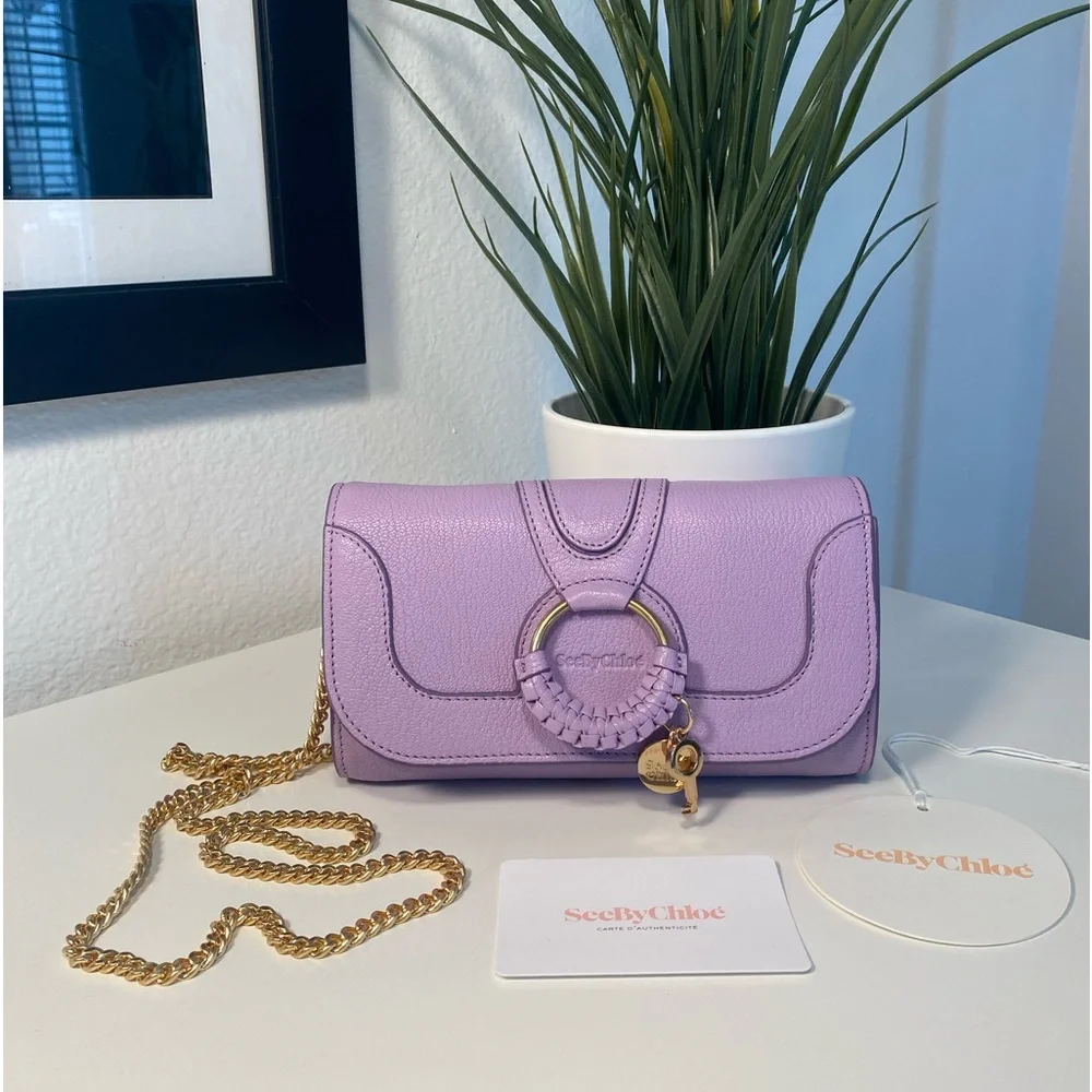 NWT See By Chloé Leather Hana Continental Chain Wallet - Picture 5 of 12